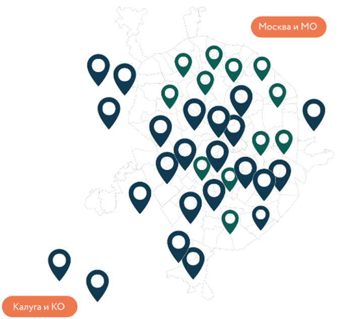 Карта клиник